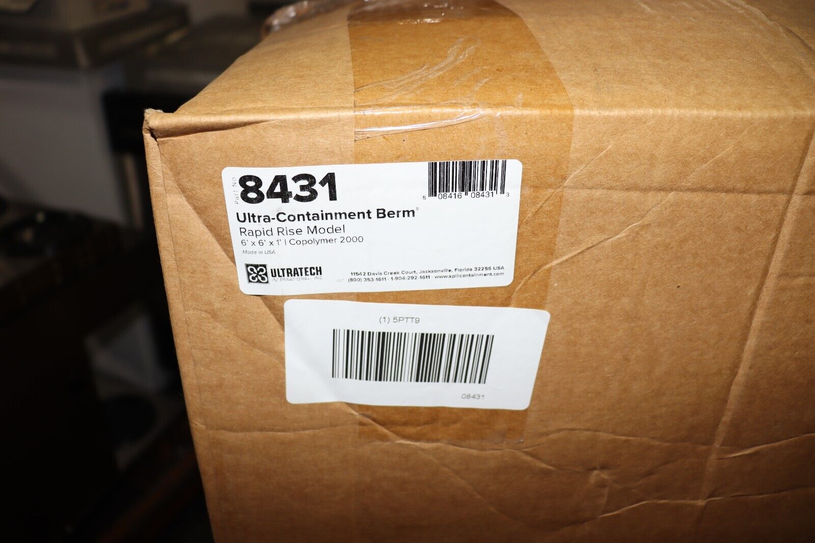 ULTRATECH 8431 Rapid Rise Containment Berm: 6 ft W x 6 ft L, 269 gal Sp Capacity - Northside Material Brokers