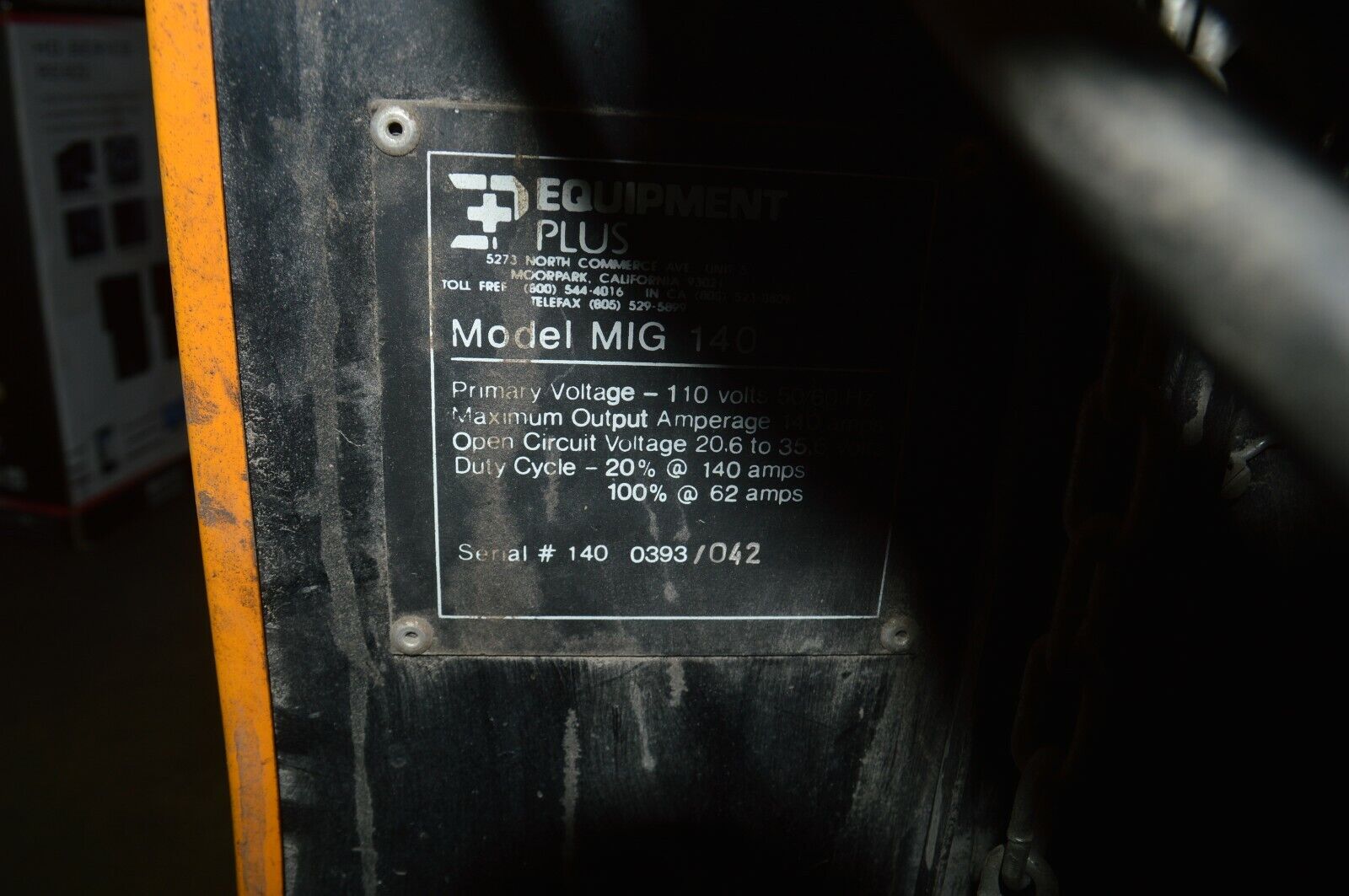 Used EquipmentPlus 140 AMP MIG Welder - 110 Volt - Northside Material Brokers
