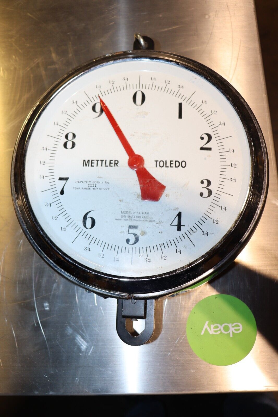 Used METTLER TOLEDO Model 2114 Produce 30lb Weighing Scale Only, NON CALEBRATED - Northside Material Brokers