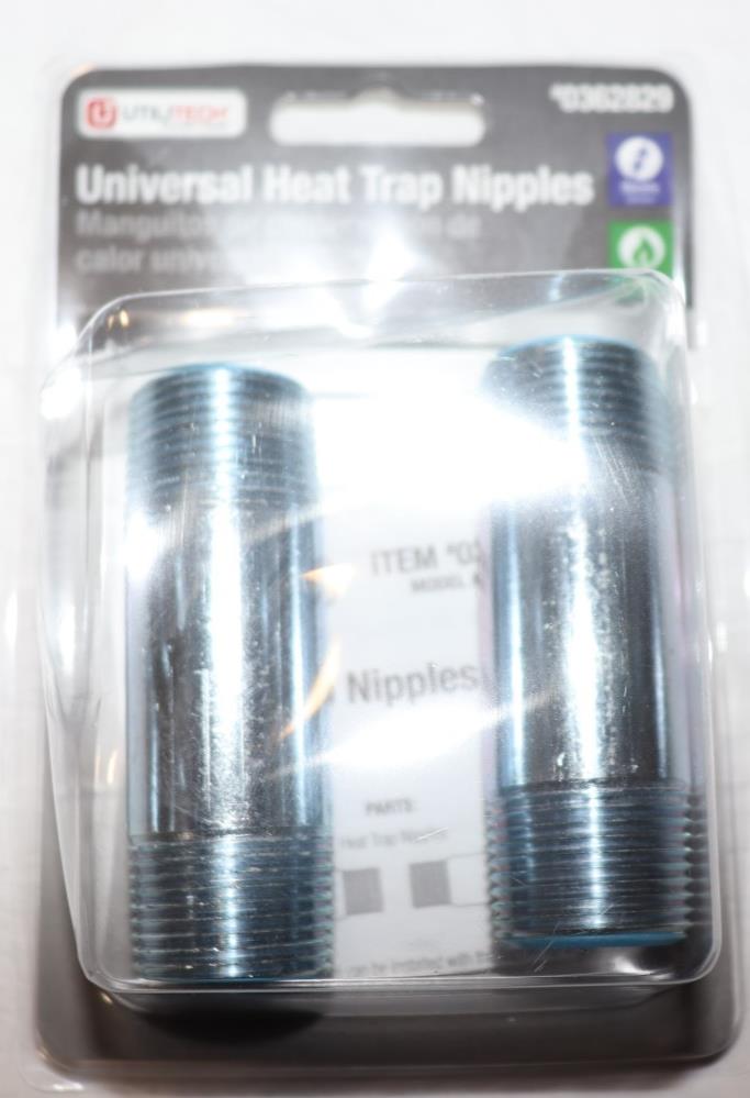 UTILITECH UNIVERSAL HEAT TRAP NIPPLES 0362829 NIB - Northside Material Brokers