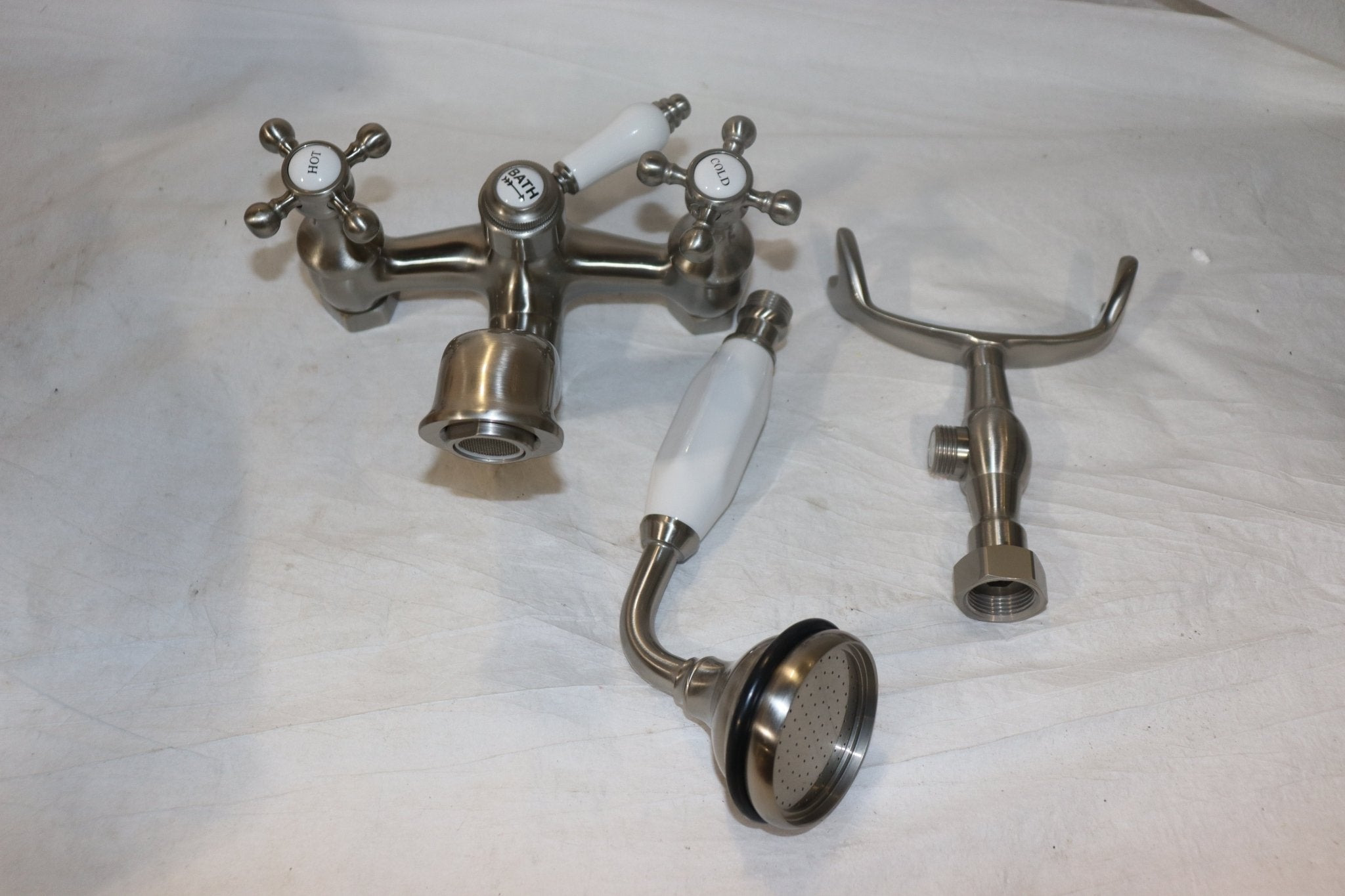 Wall Mounted 4"-9" Tub Filler Faucet, Satin Nickel, S5560129, Huntington Brass - Northside Material Brokers