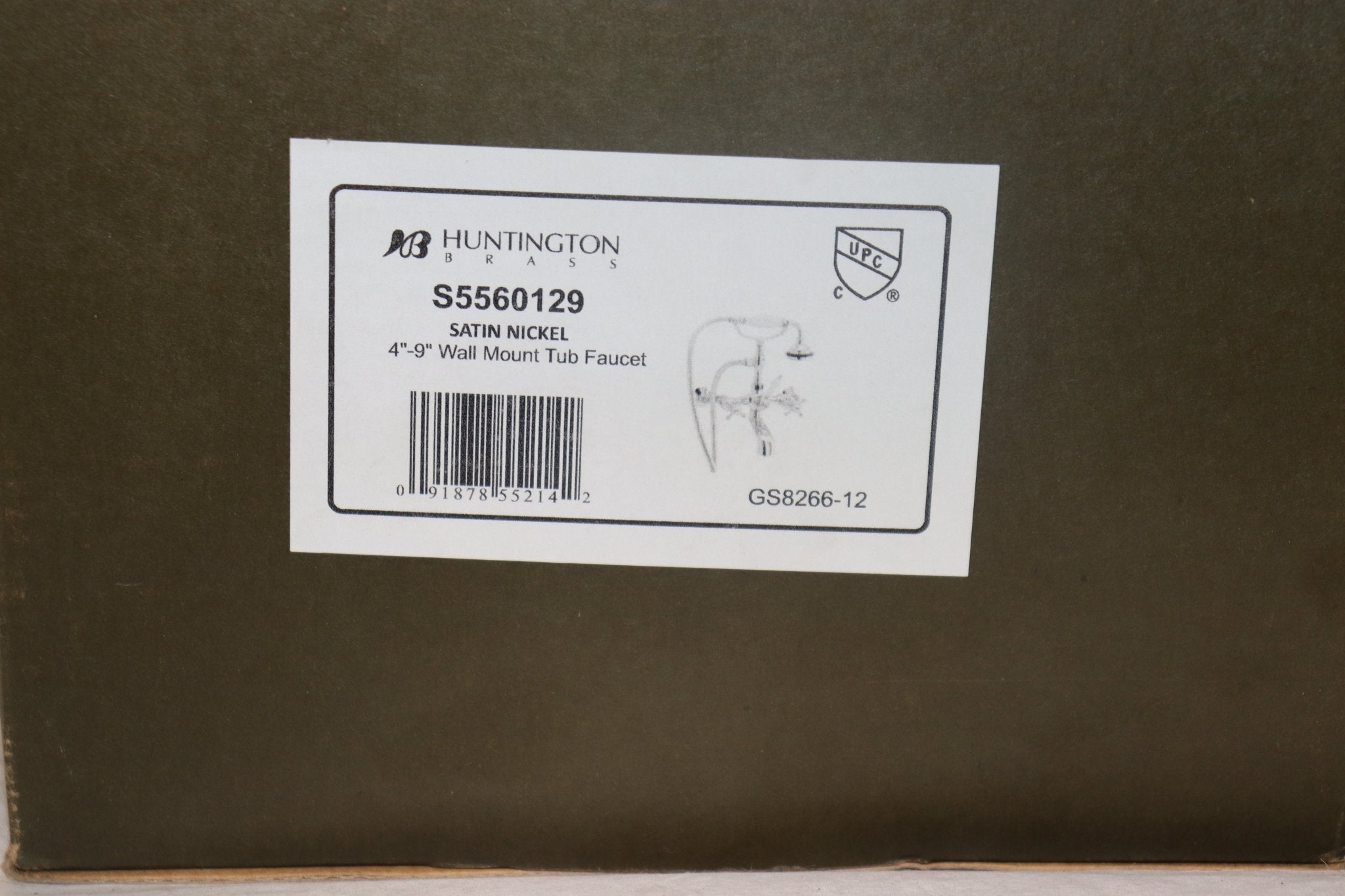 Wall Mounted 4"-9" Tub Filler Faucet, Satin Nickel, S5560129, Huntington Brass - Northside Material Brokers
