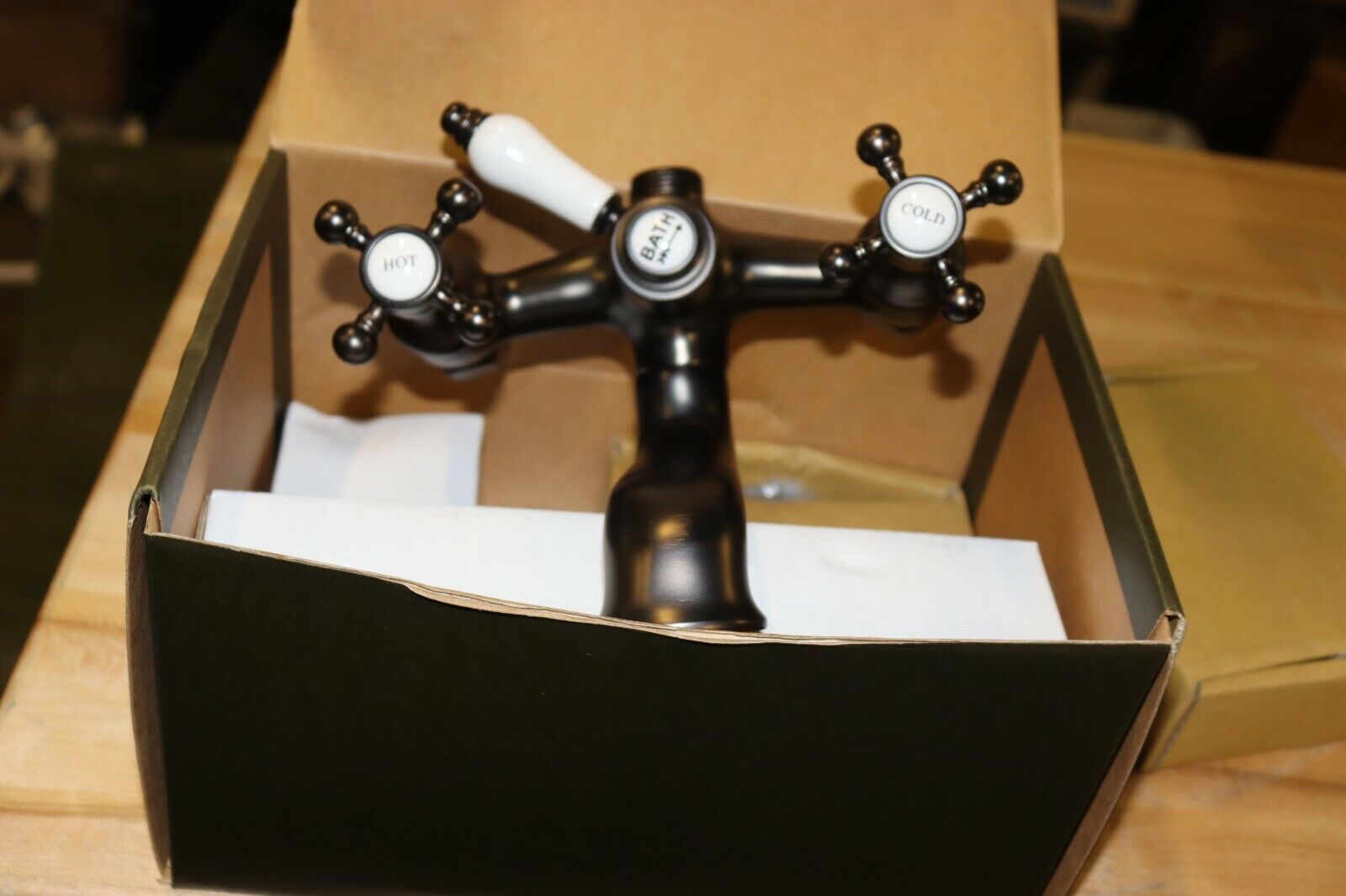 Wall Mounted Tub Filler, Telephone Style Classic, Antique Bronze, Model S5560103 - Northside Material Brokers