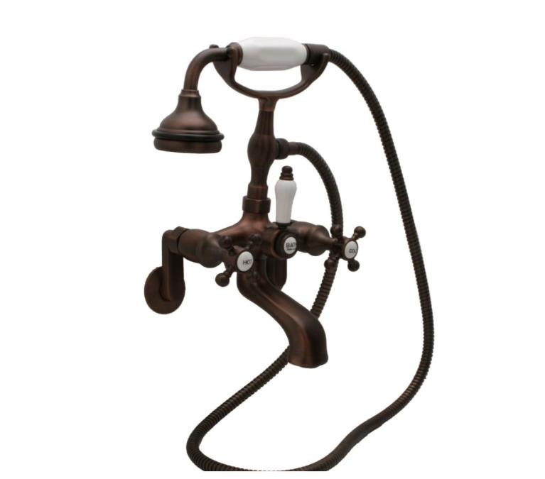 Wall Mounted Tub Filler, Telephone Style Classic, Antique Bronze, Model S5560103 - Northside Material Brokers