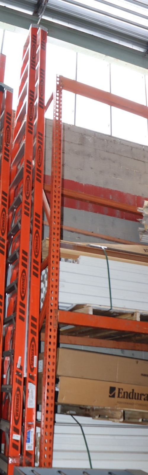 Warner T 7420 20 ft. Fiberglass Twin Stepladder, 300 Lbs, Used, 23.9 ft Reach - Northside Material Brokers