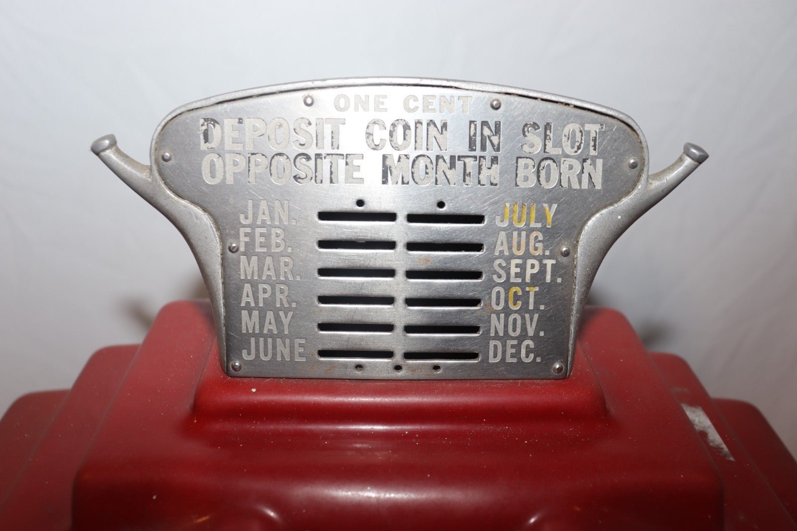 Watling Scale Your Weight and Horoscope Zodiac Wheel on Top Red & Beige - Northside Material Brokers