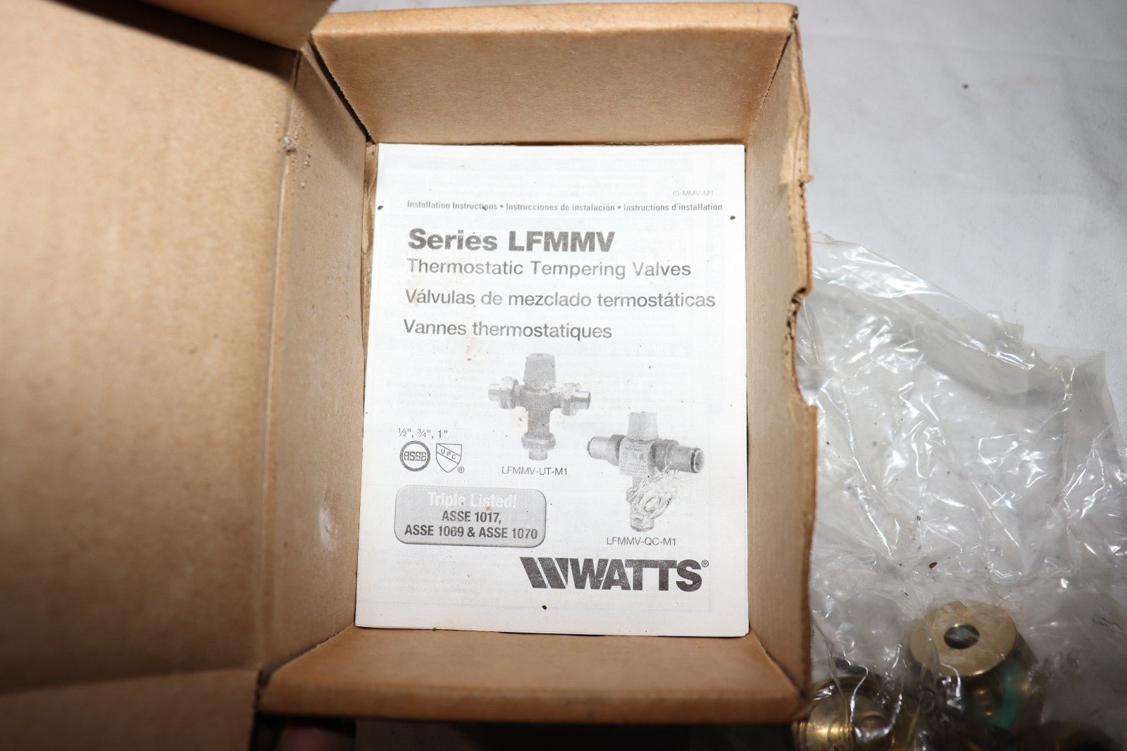 Watts LFMMVM1-PEX-Z4, 1/2", Thermostatic Mixing Valve, Lead Free - Northside Material Brokers