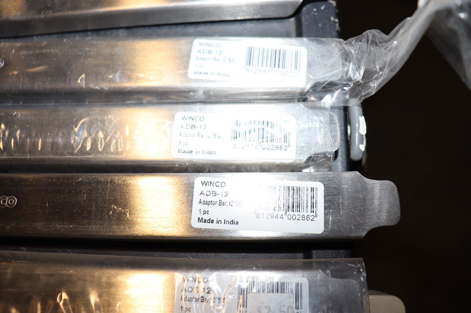 Winco Stainless Steel Adaptor Bar 12" - ADB-12, NEW, QTY: 1 - Northside Material Brokers