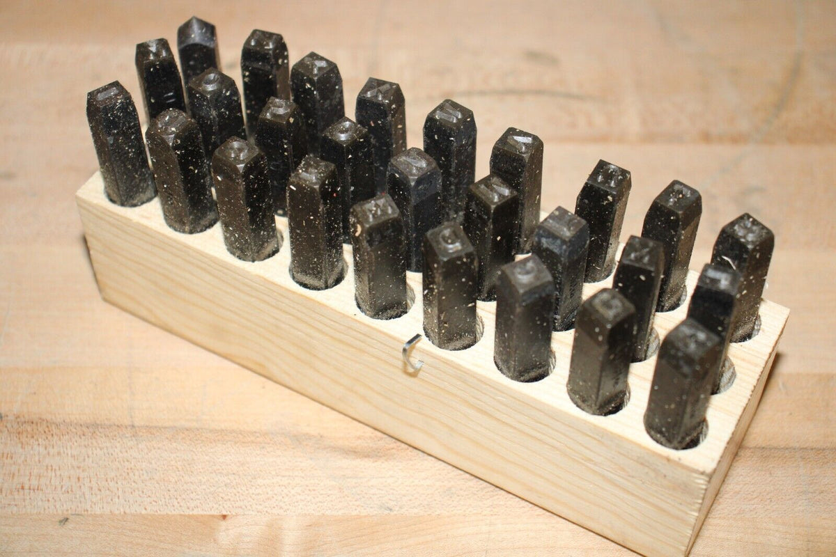 YOUNG BORTHERS STAMP WORKS Reversed Letter Punch Set MADE IN USA!!! - Northside Material Brokers