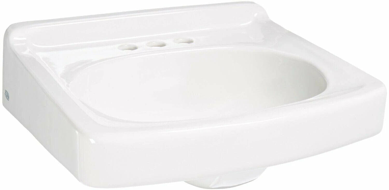 Zurn 19-1/2" Rectangular Vitreous China Wall Mounted Bathroom Sink, Z5354 - Northside Material Brokers