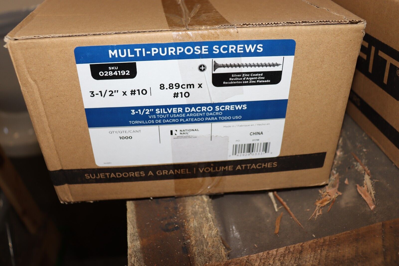 1000 Wood 3 1/2 Inch Screw 10 Phillips Bugle Head Coarse Multipurpose Zinc - Northside Material Brokers