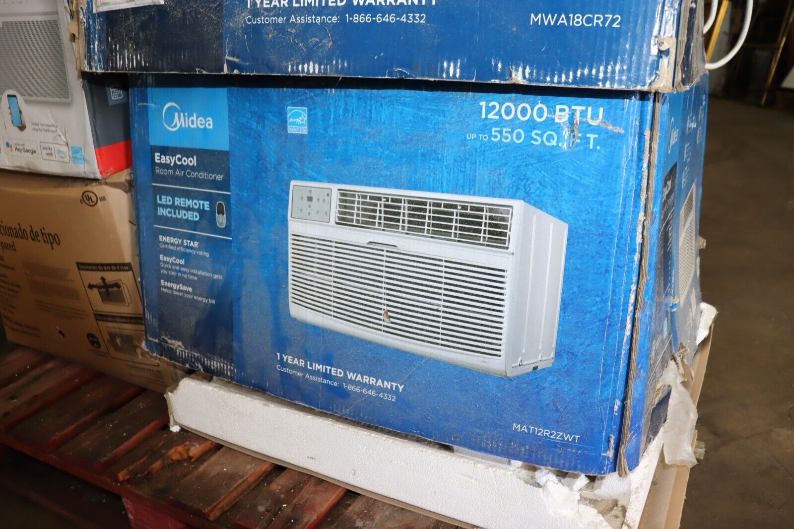 In Wall Air Conditioner 12000 BTU 230 Volt Midea MAT12R2ZWT