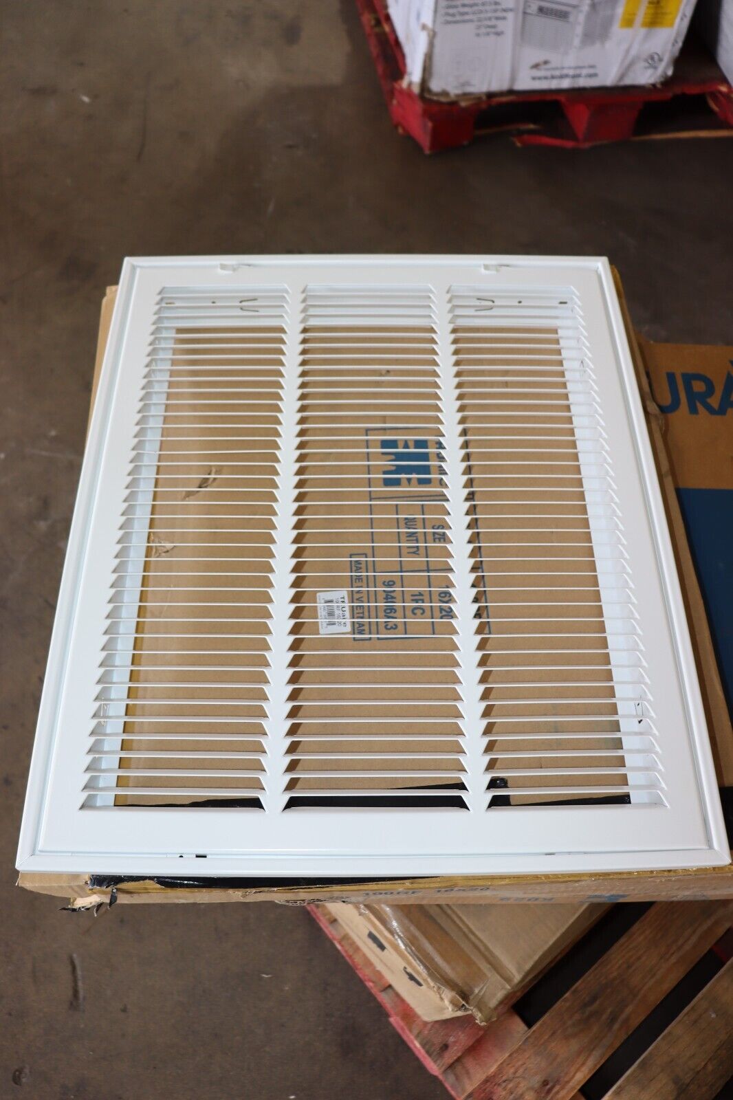 TruAire 190RF 16X20 16 in. x 20 in. White Return Air Filter Grille 190RF