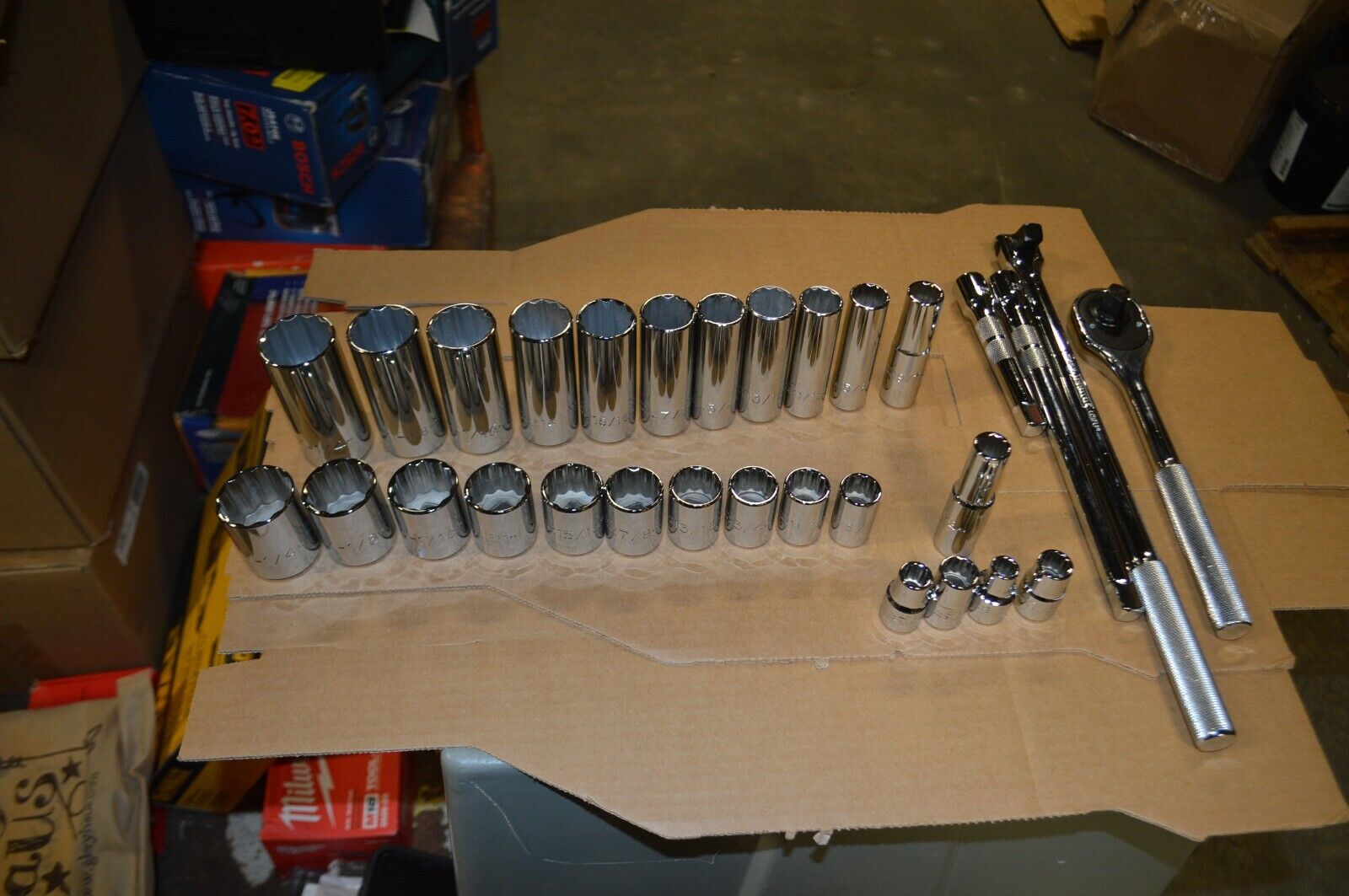Proto SAE Socket Wrench Set, Chrome, Model J54126