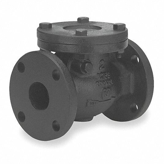 Swing Check Valve 3 Inch MILWAUKEE VALVE Single Flow Inline Swing Cast Iron 1JNL5