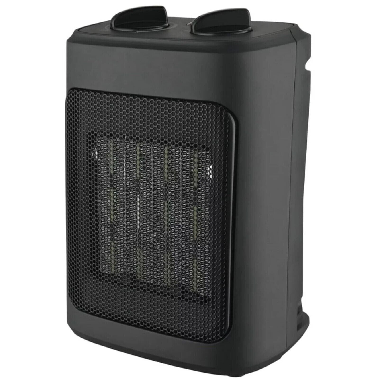 Space Heater Pelonis with Thermostat 4 Function Electric Ceramic 1500 Watt 9 Inch Black