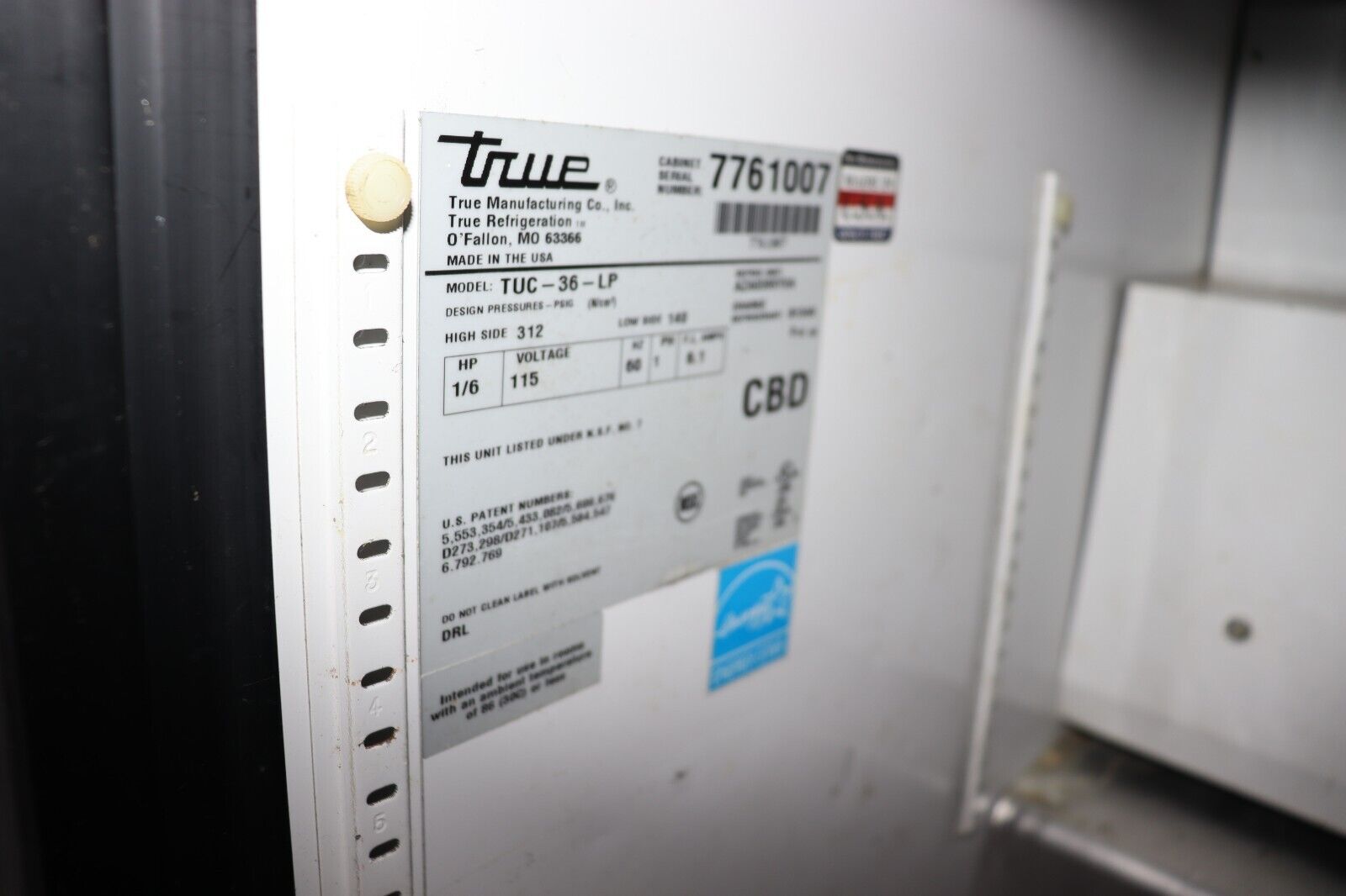 Undercounter Low Profile 2 Door Cooler True TUC-36-LP, Used