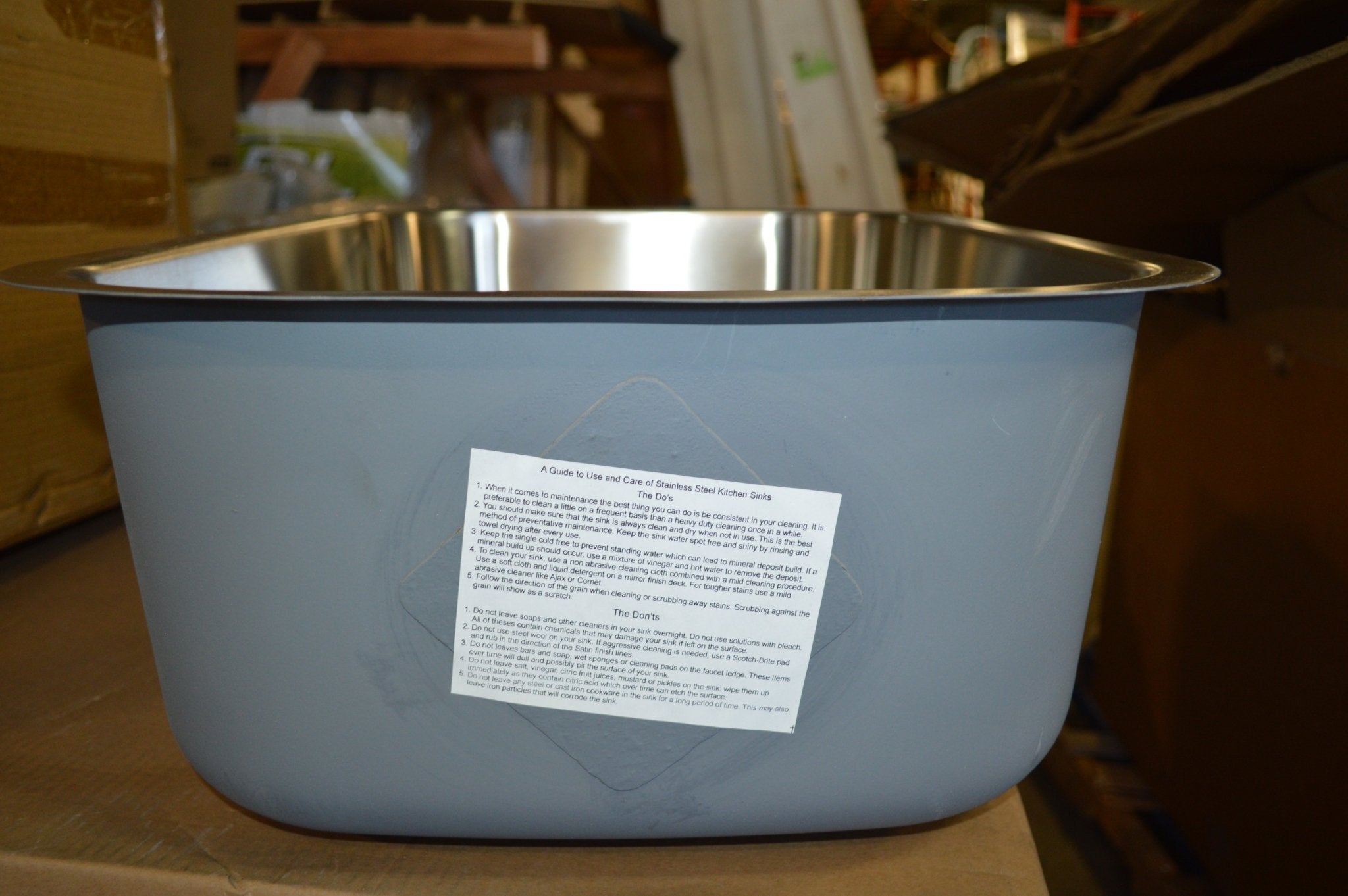 22 x 16 Stainless Steel Undermount Kitchen Sink, 9 Inch Depth - Northside Material Brokers