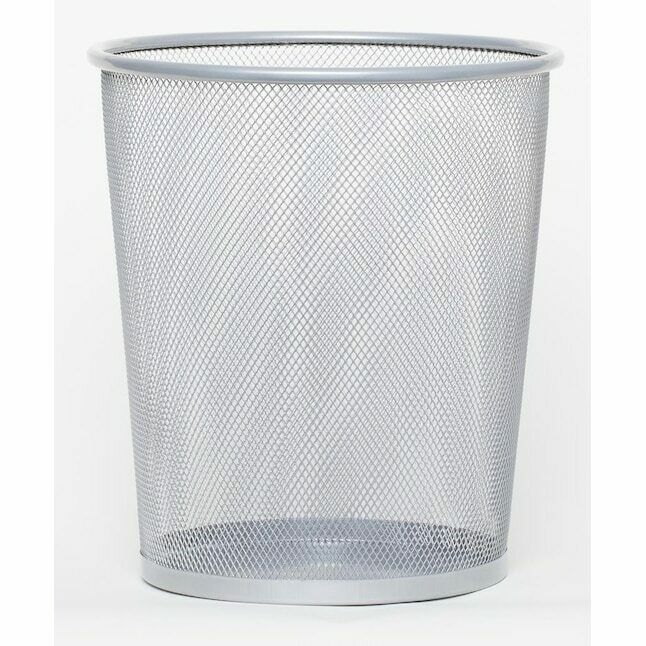 Pack of 6 Trash Can Wire Mesh Silver Giagni Home Office Bathroom 903331