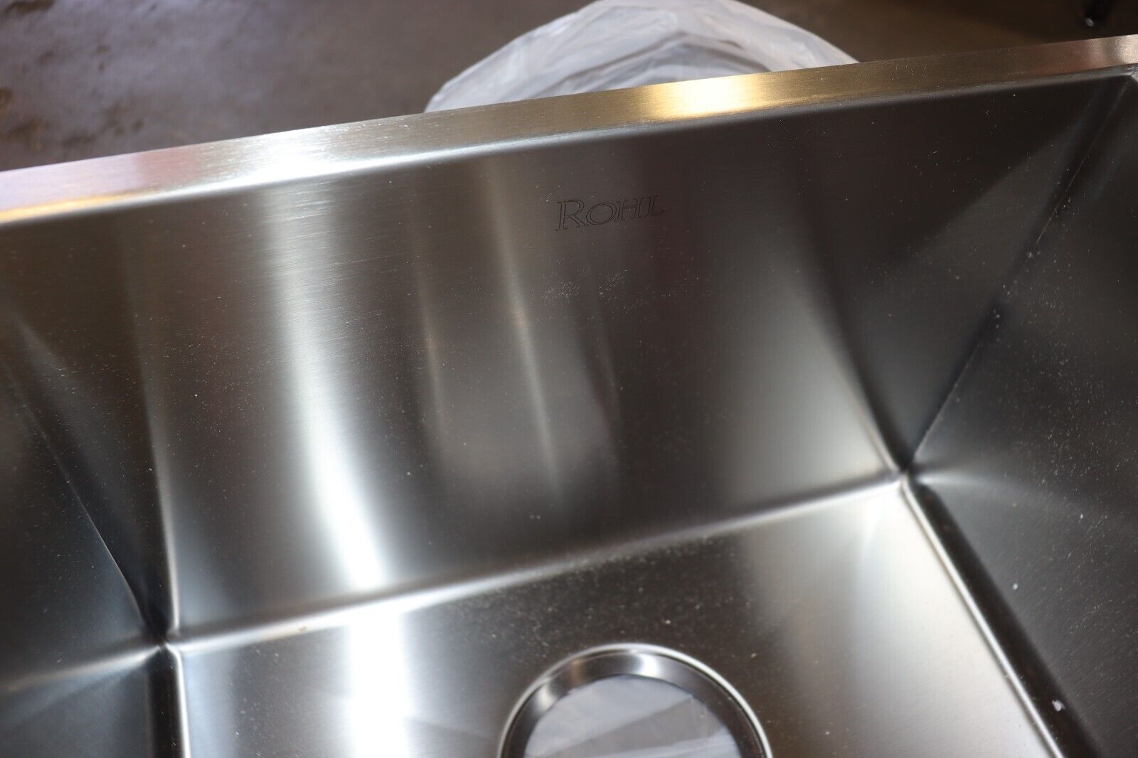 Kitchen Bar Sink 15 in x 15 in Undermount Stainless Steel Rohl RSS1515SB
