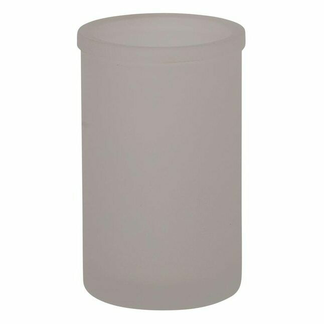 BOX OF 4 - Giagni Frosted Glass Storage Tumbler, Bathroom, Kitchen, Office