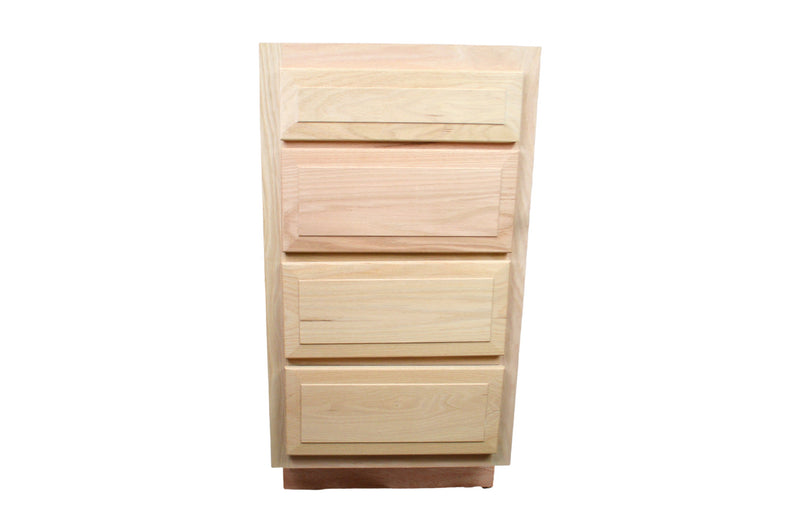 Drawer Base Cabinet in Unfinished Oak