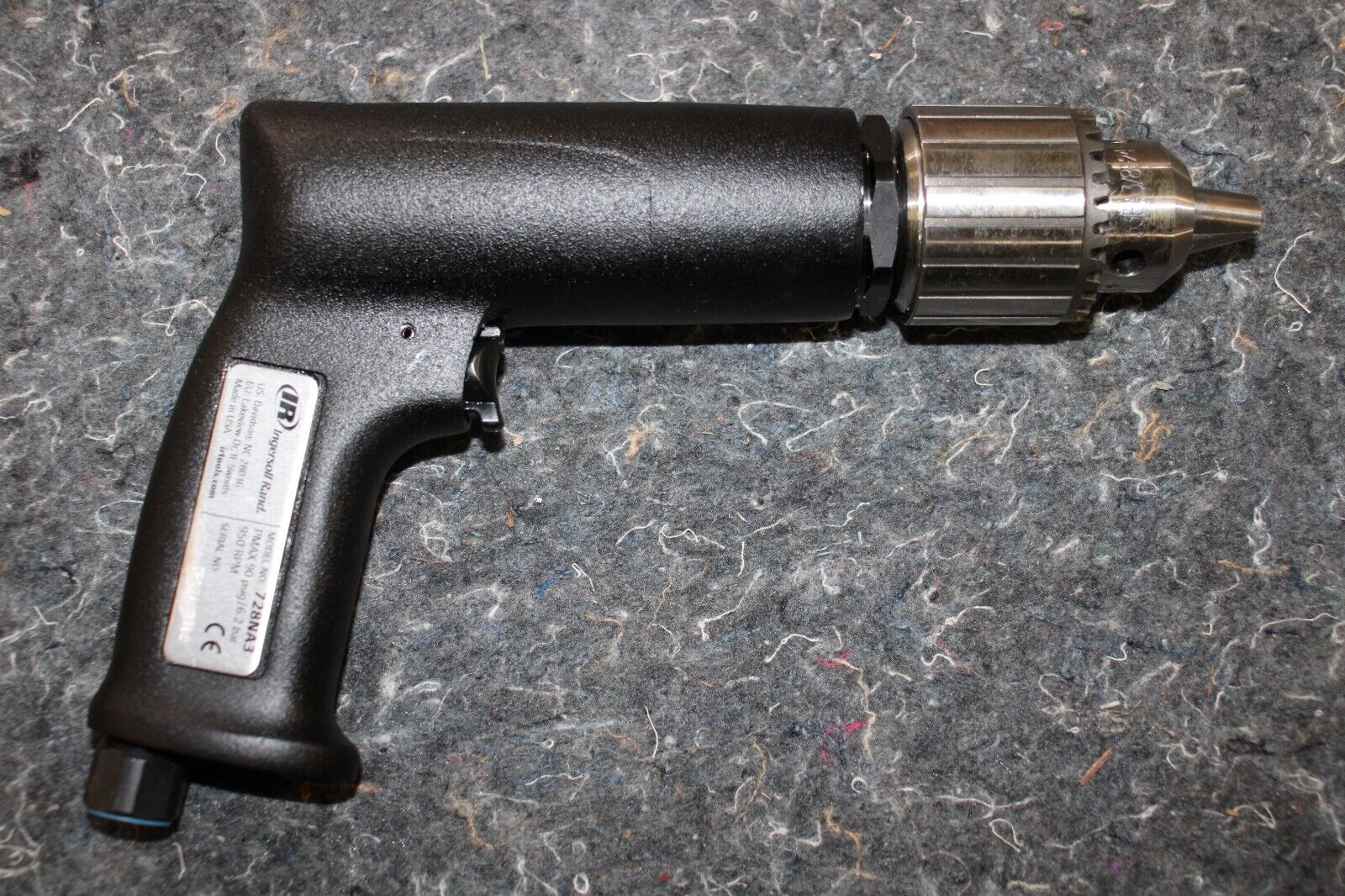Air Drill with 1/2 Inch Chuck INGERSOLL RAND 728NA3JACOBS CHUCK 1/2 In 90 PSIG 6 - Northside Material Brokers