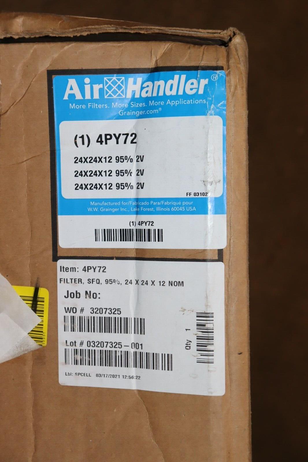 Air Filter V Bank 24 x 24 x 12 MERV 14 Air Handler 4Py72 - Northside Material Brokers