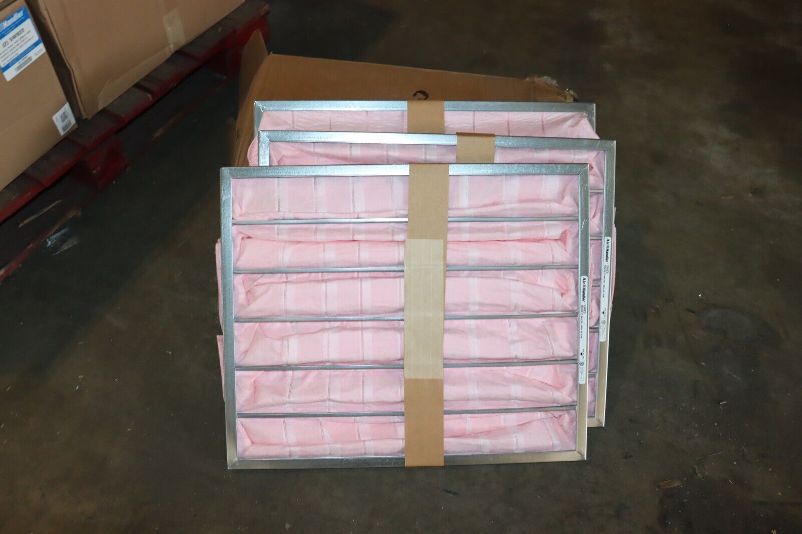 Air Filter with Pockets 24 x 20 x 12 Synthetic Air Handler 2JVC5 6 Pockets 3 Pac - Northside Material Brokers