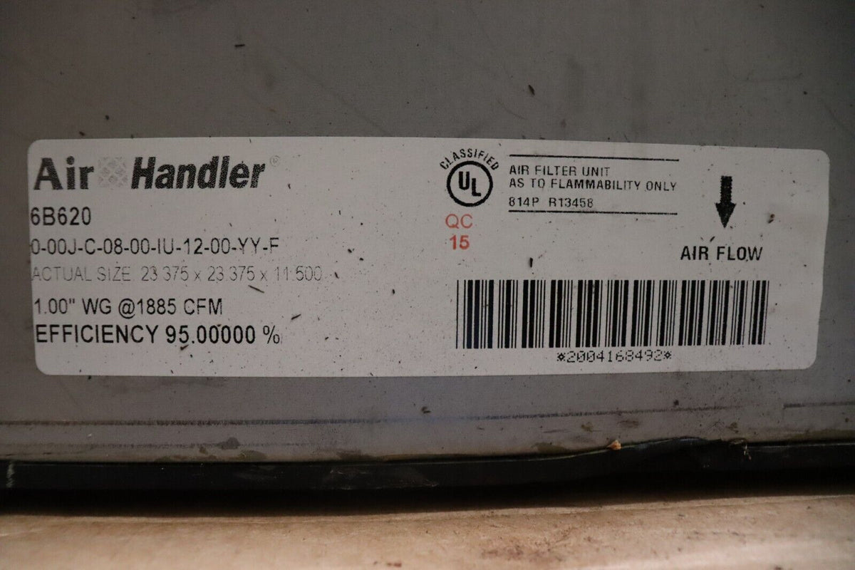 Air Handler 6B620 HEPA Air Filter: 24 in x 24 in x 12 in, Downstream Face - Northside Material Brokers