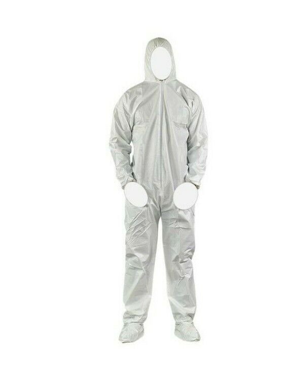Ansell Coverall Size Large Hoodie and booties color White 67-200 - Northside Material Brokers