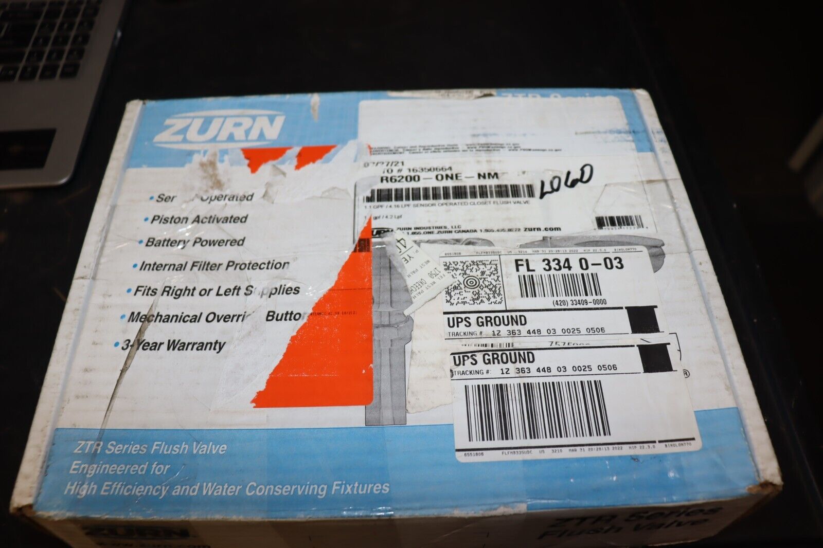 Automatic Flush Valve Zurn Hardwired Exposed Sensor R6200-ONE-NM - Northside Material Brokers