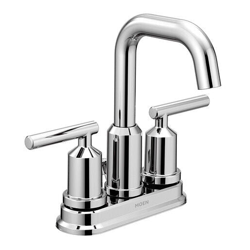 Bathroom Faucet 4 Inch Spread Moen 6150 Gibson 2 Handle Polished Chrome - Northside Material Brokers