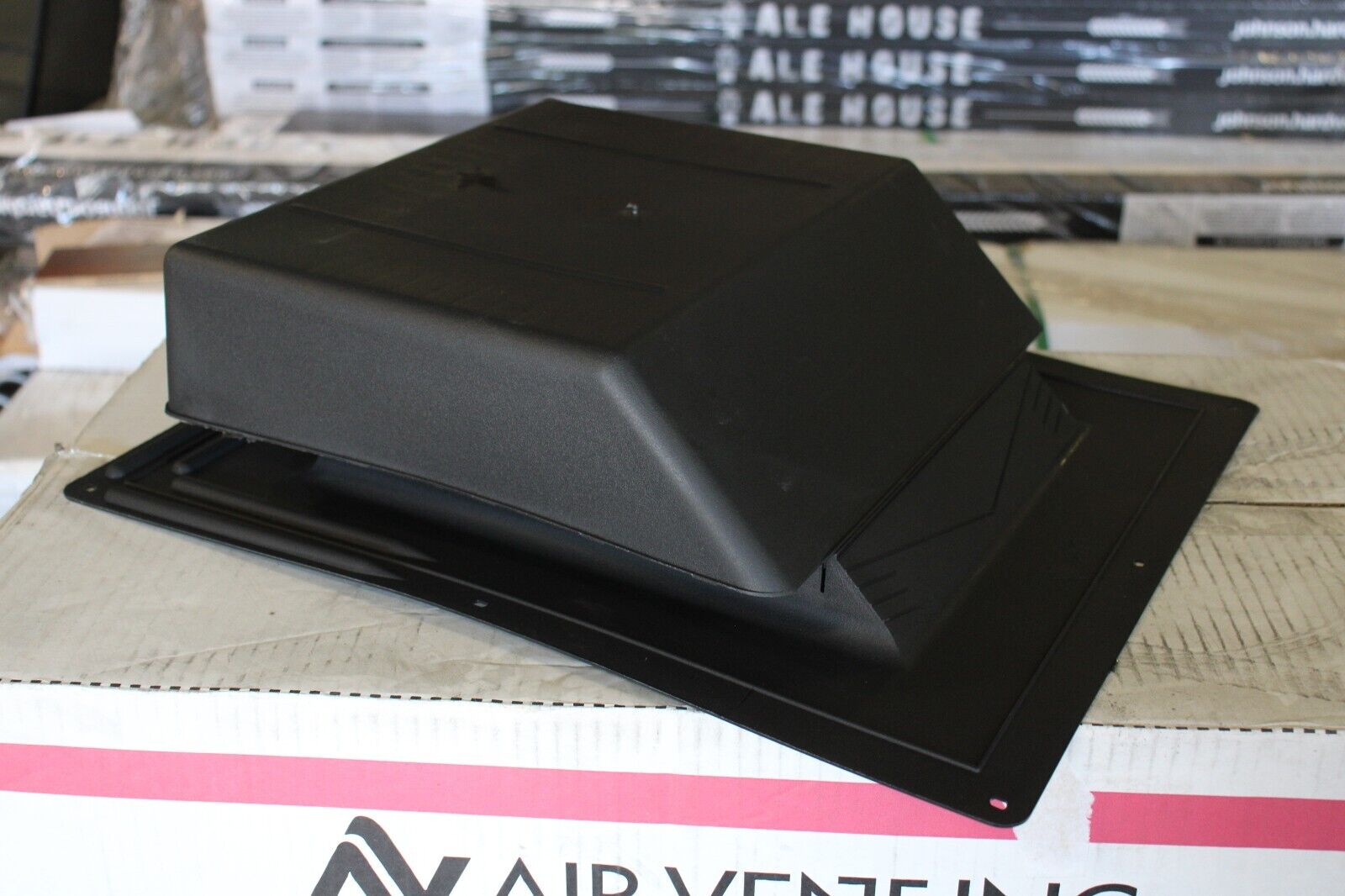 Black Roof Vent Plastic Slanted AIRHAWK BLACK BOX OF 6 - Northside Material Brokers