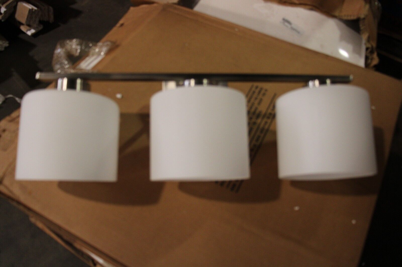 BRUSHED NICKEL VANITY LIGHT CLASSIC 3 LIGHT - Northside Material Brokers