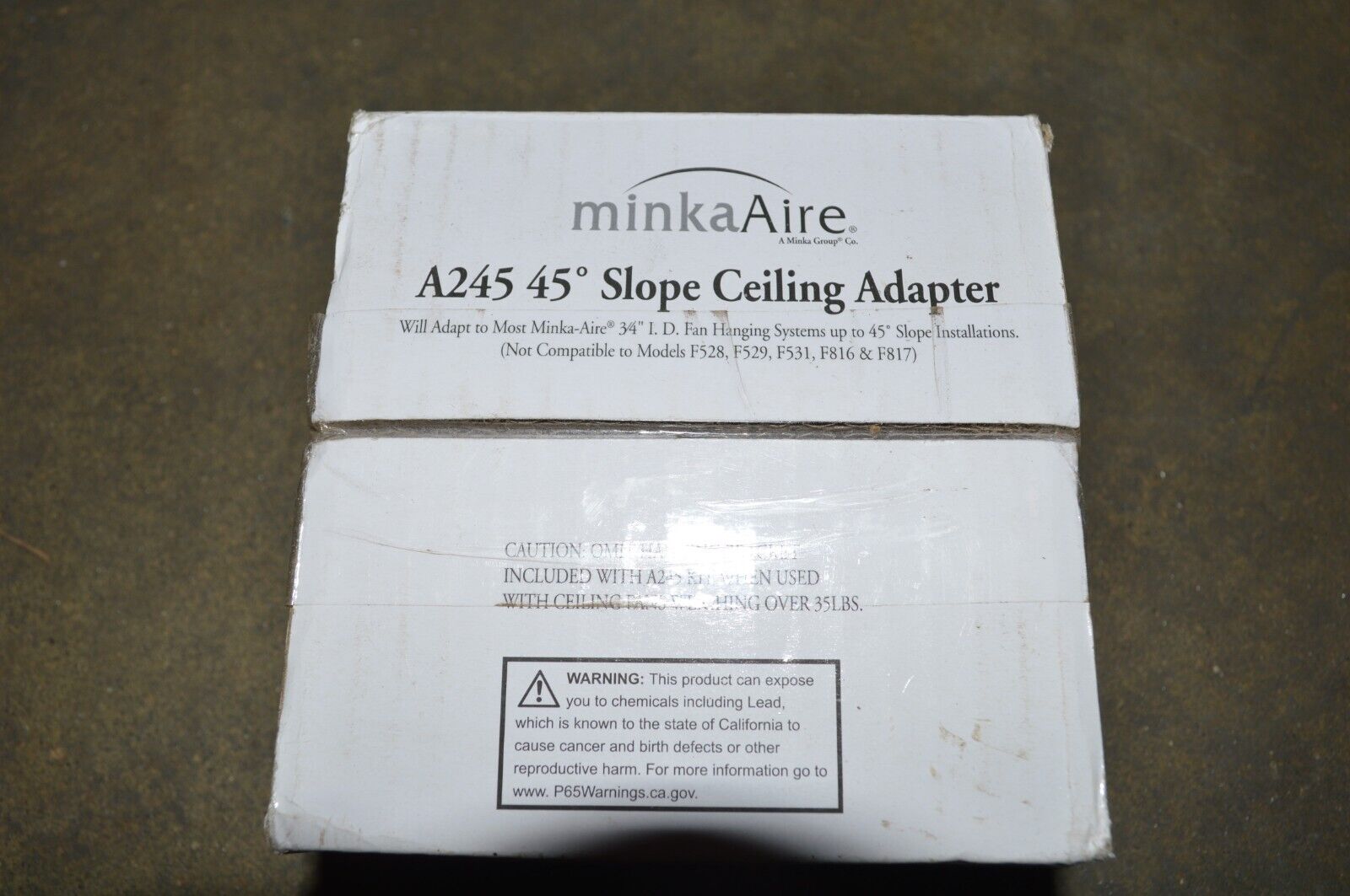 Ceiling Fan Slope Ceiling Adapter MinkaAire A245 45 Degree - Northside Material Brokers