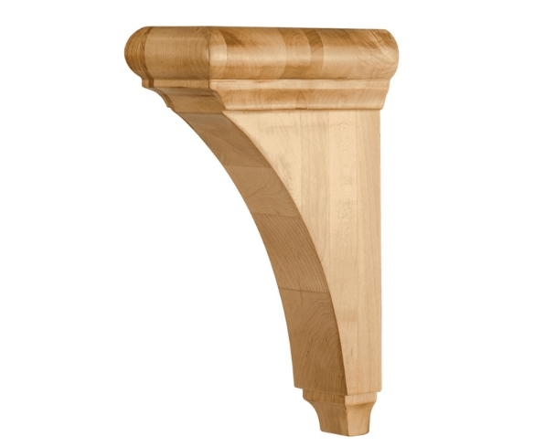 Cherry Minimal Bullnose Cap Corbel, 3" Wx6-1/2"Dx10"H COR39-2-CH - Northside Material Brokers