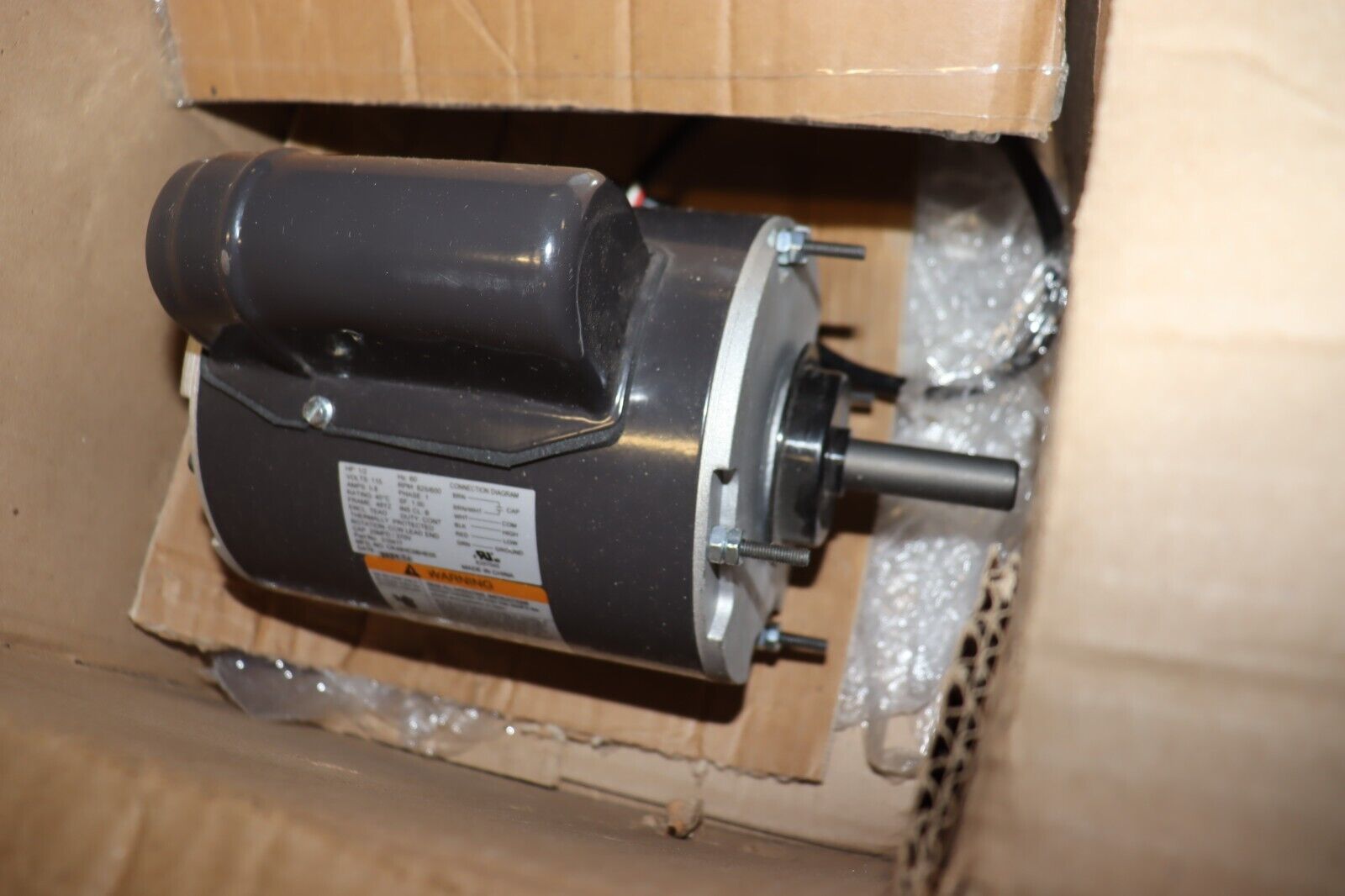 Dayton Pedestal Fan Motor: 1/2 HP, 115V AC, 48YZ Frame, 4UX63 - Northside Material Brokers