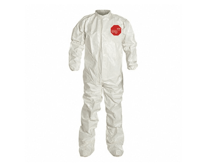 DUPONT Collared Chemical Resistant Coveralls 4XL, 4 pcs - Northside Material Brokers