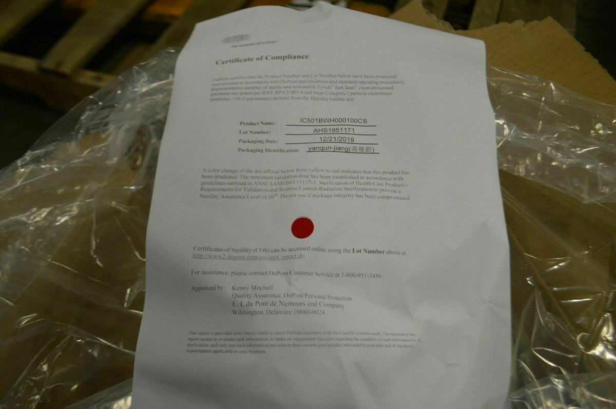 DuPont Tyvek Sleeve 100 Count IC501BWH0001000cS - Northside Material Brokers