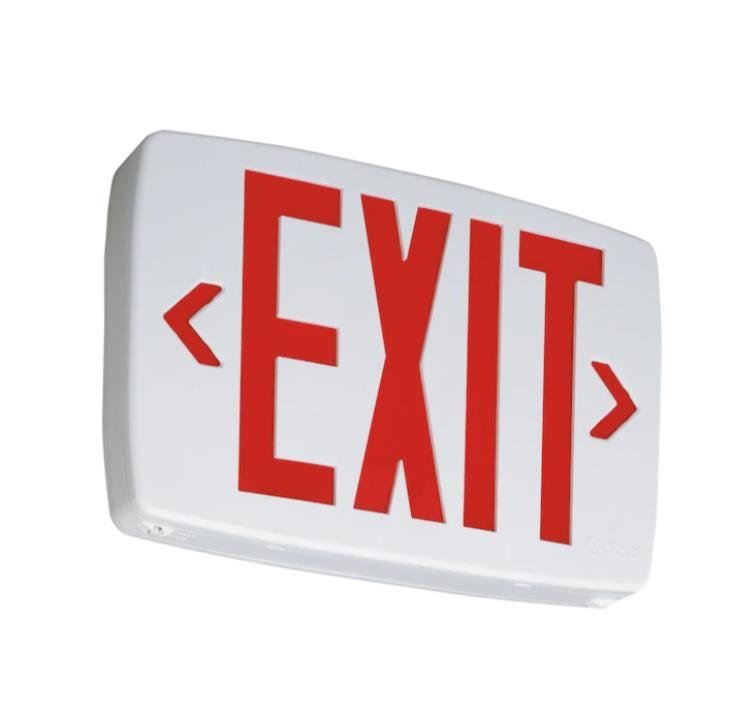 Exit Light Lithonia Lighting LQM Quantum 1-Watt 120/277-Volt LED White Hardwired - Northside Material Brokers