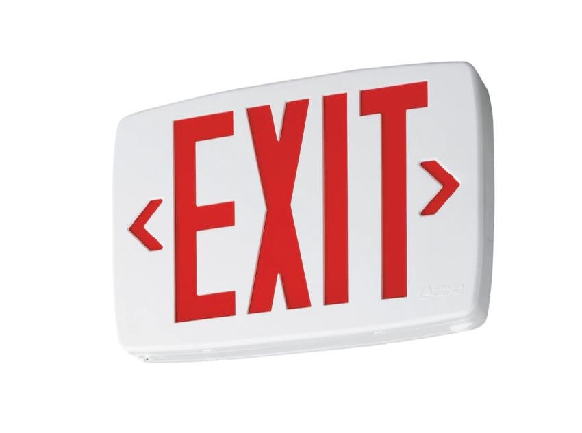 Exit Light Lithonia Lighting LQM Quantum 1-Watt 120/277-Volt LED White Hardwired - Northside Material Brokers