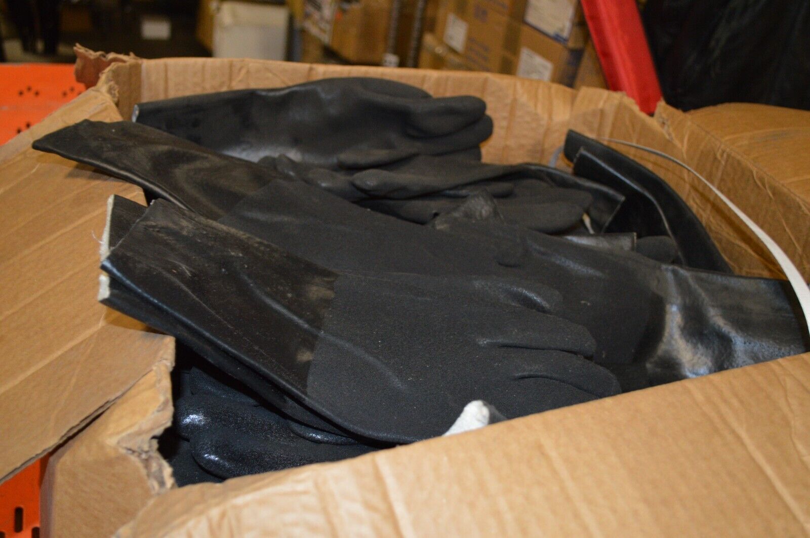 Gloves PVC Coated Chemical Resistant Black 1 Pair - Northside Material Brokers