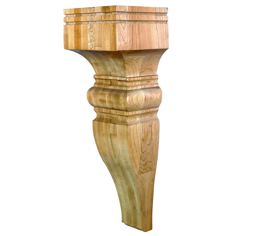 Hardware Resource Baroque Corbel 7 x 7 x 22 inches Hard Maple - Northside Material Brokers