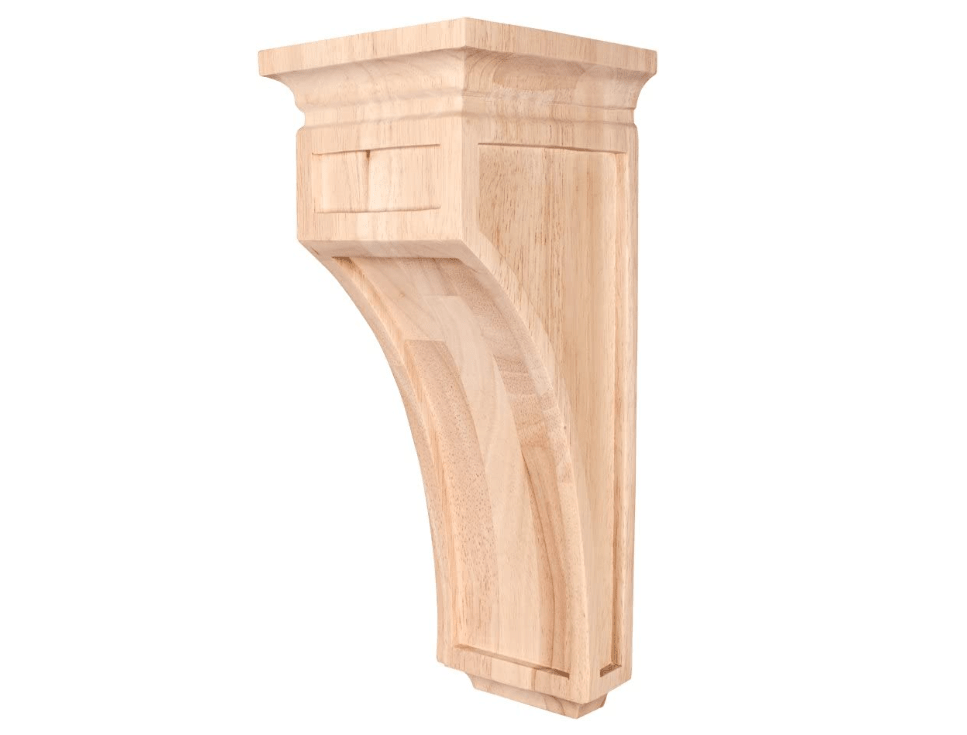 Home Decor CORO-2CH Mission Style Corbel - Cherry 5" Wx6"Dx14"H - Northside Material Brokers