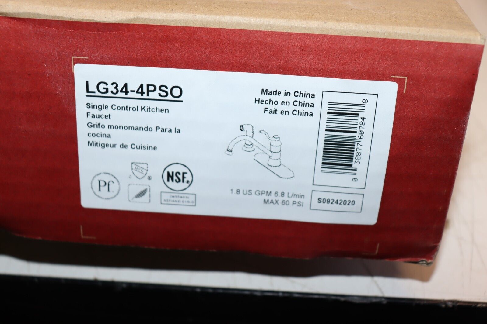Kitchen Faucet Pfister LG344PS0 LG34-4-PSO 2 Hole Polished Satin - Northside Material Brokers