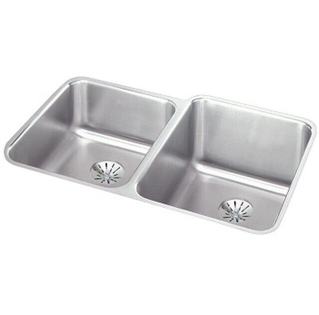 Kitchen Sink 31 in x 21 in Undermount Double Bowl Elkay ELUH3120R - Northside Material Brokers