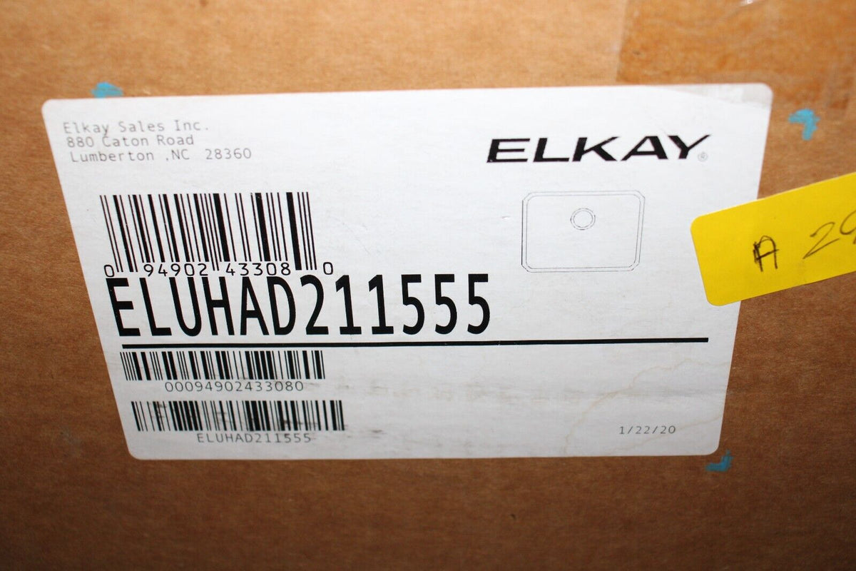 Kitchen Sink Undermount 24 in x 19 in Stainless Steel Elkay LUHAD211555 - Northside Material Brokers