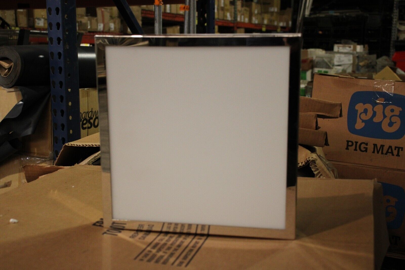 LED SQUARE CHROME CEILING LIGHT 12 INCH MODERN DESIGN RAYO 3000K - Northside Material Brokers
