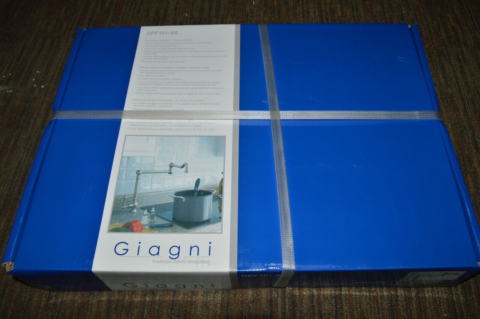 Pot Filler Deck Mount Satin Nickel Giagni DPF101-SS - Northside Material Brokers